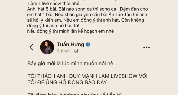 Duy Mạnh và Tuấn Hưng: Cú chốt kèo live show, ủng hộ các tỉnh bị ảnh hưởng bão lũ 3 tỷ