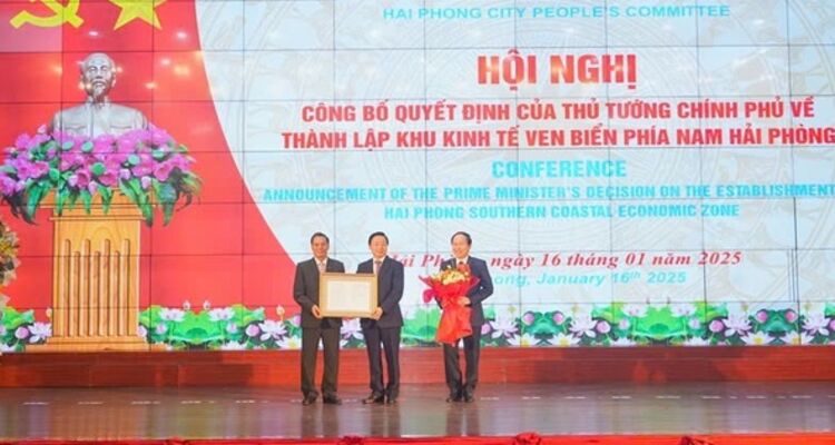 Công bố Quyết định thành lập Khu kinh tế ven biển phía Nam Hải Phòng