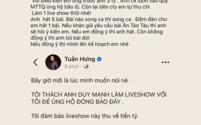 Duy Mạnh và Tuấn Hưng: Cú chốt kèo live show, ủng hộ các tỉnh bị ảnh hưởng bão lũ 3 tỷ