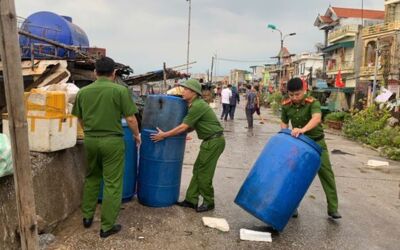 Thanh Hóa: Công an các địa phương thường trực 100% quân số ứng phó với bão số 3