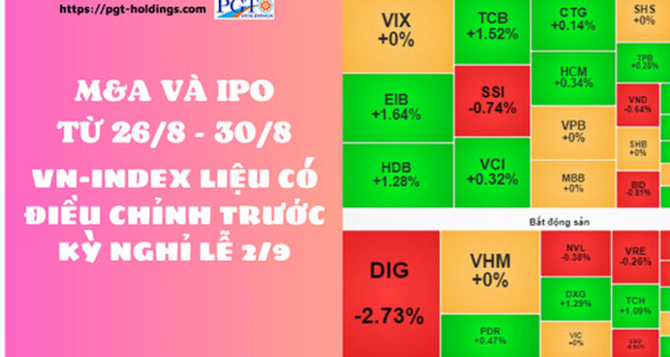 M&A và IPO (Từ 26/8 - 30/8): VN-Index liệu có điều chỉnh trước kỳ nghỉ lễ 2/9