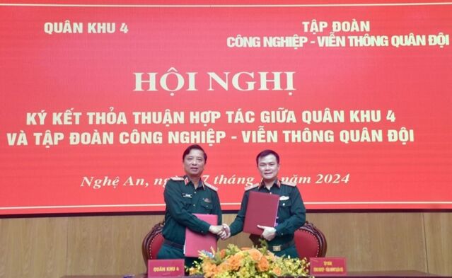 Quân khu 4 ký kết thỏa thuận hợp tác với Tập đoàn Công nghiệp - Viễn thông Quân đội- Ảnh 2.