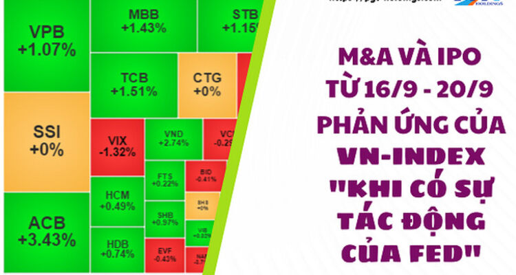 M&A và IPO (Từ 16/9 - 20/9): Phản ứng của thị trường "khi có sự tác động của Fed"