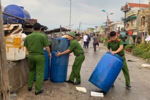 Thanh Hóa: Công an các địa phương thường trực 100% quân số ứng phó với bão số 3